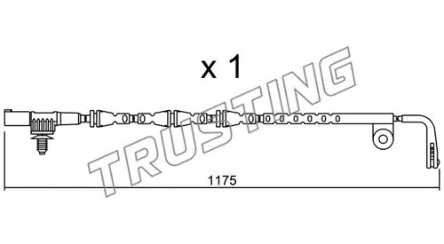 Warning Contact, brake pad wear (SU.228)