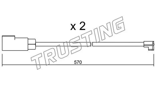 Warning Contact, brake pad wear (SU.244K)