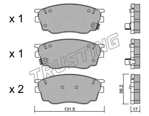 Brake Pad Set, disc brake (491.0)