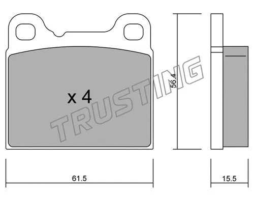 Brake Pad Set, disc brake (209.0)