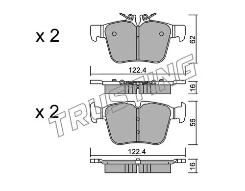Brake Pad Set, disc brake (1044.0)