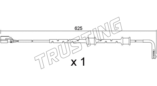 Warning Contact, brake pad wear (SU.382)