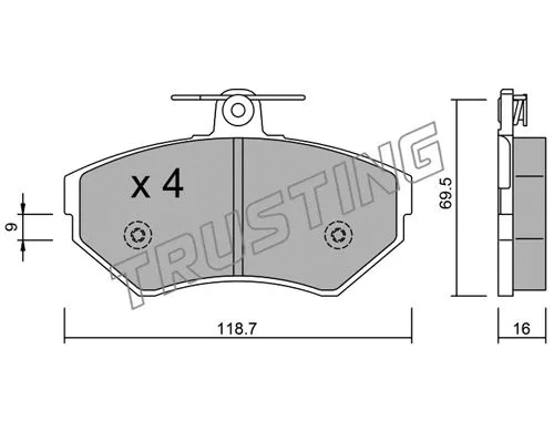 Brake Pad Set, disc brake (224.1)