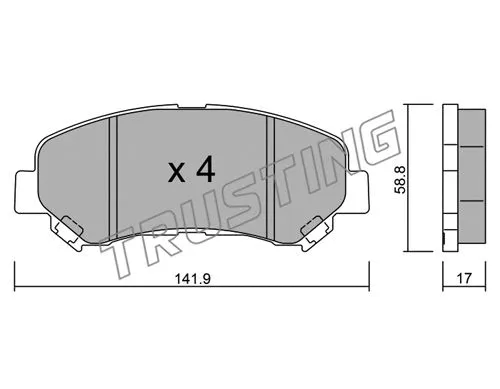 Brake Pad Set, disc brake (808.0)