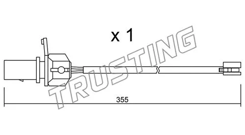 Warning Contact, brake pad wear (SU.332)