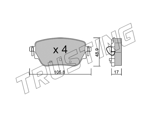 Brake Pad Set, disc brake (1195.0)