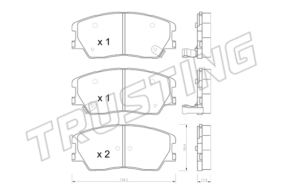 Brake Pad Set, disc brake (1305.0)