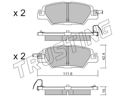 Brake Pad Set, disc brake (1158.0)