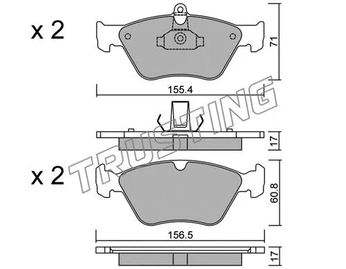 Brake Pad Set, disc brake (130.0)