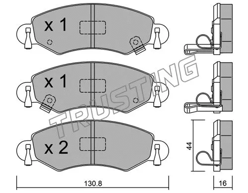 Brake Pad Set, disc brake (348.0)