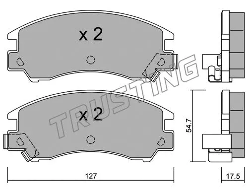 Brake Pad Set, disc brake (250.0)