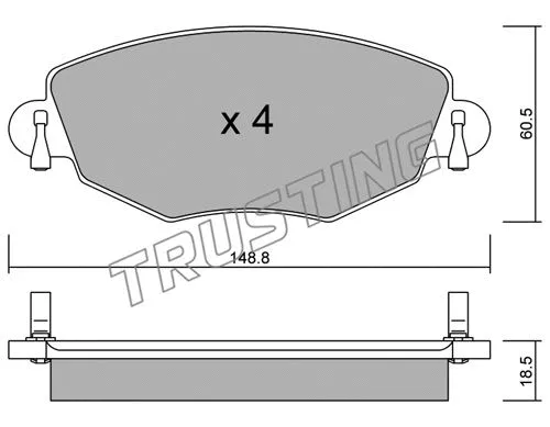 Brake Pad Set, disc brake (327.0)