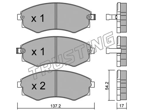 Brake Pad Set, disc brake (195.0)