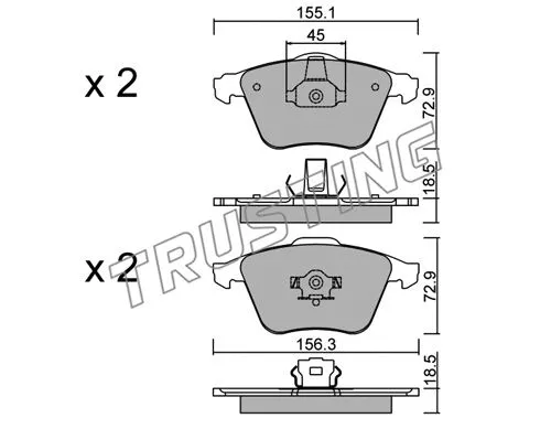 Brake Pad Set, disc brake (565.3)