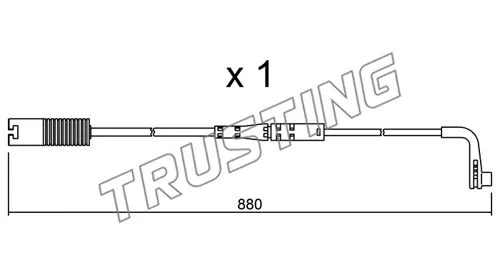Warning Contact, brake pad wear (SU.207)