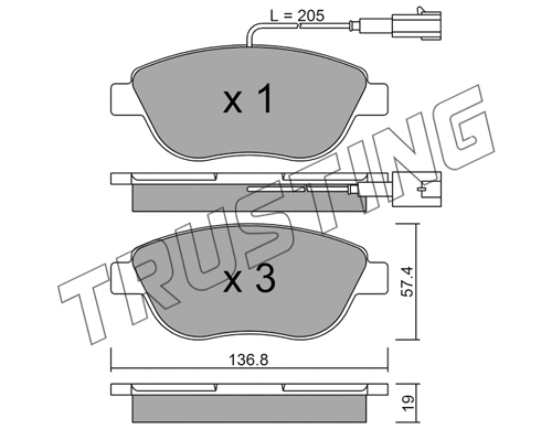 Brake Pad Set, disc brake (331.0)