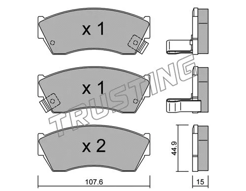 Brake Pad Set, disc brake (171.0)