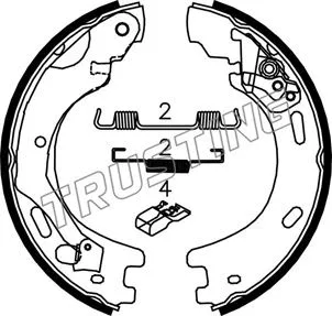 Brake Shoe Set, parking brake (092.314K)