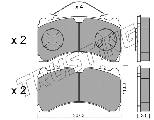 Brake Pad Set, disc brake (951.0)