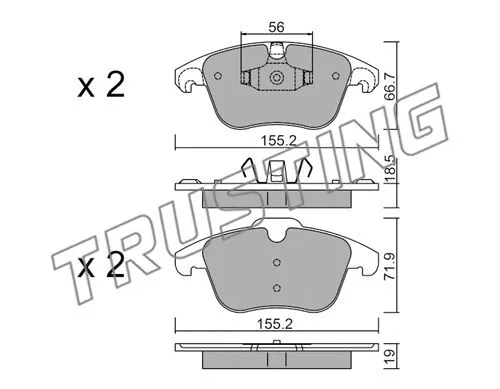 Brake Pad Set, disc brake (691.3)