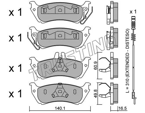 Brake Pad Set, disc brake (586.1W)