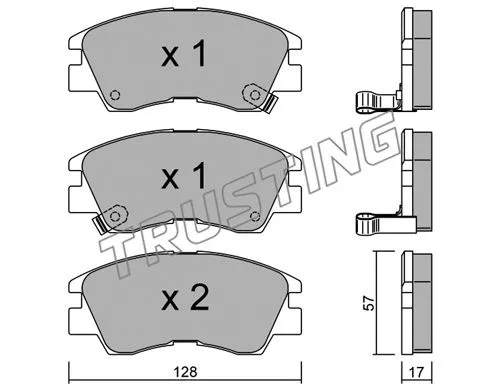 Brake Pad Set, disc brake (117.0)