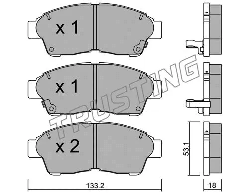 Brake Pad Set, disc brake (152.0)