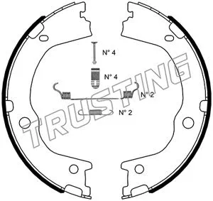 Brake Shoe Set, parking brake (046.227K)