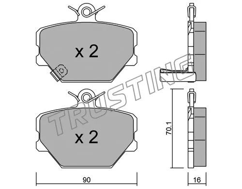 Brake Pad Set, disc brake (350.0)