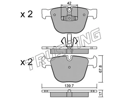 Brake Pad Set, disc brake (789.6)