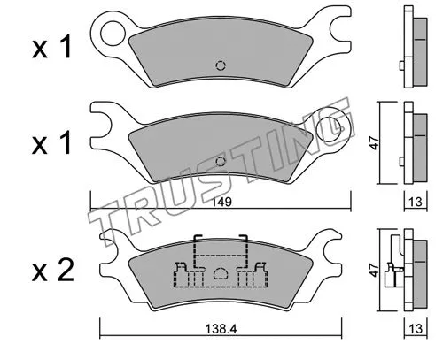 Brake Pad Set, disc brake (486.0)