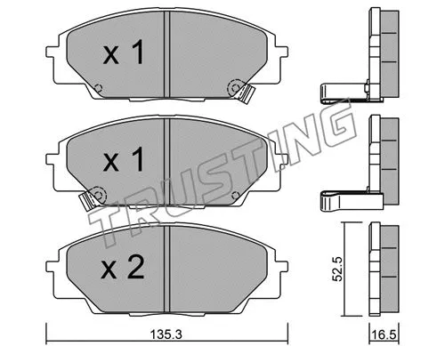 Brake Pad Set, disc brake (450.0)