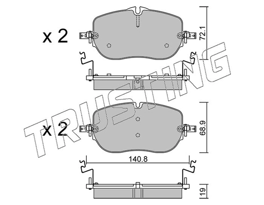 Brake Pad Set, disc brake (1356.0)
