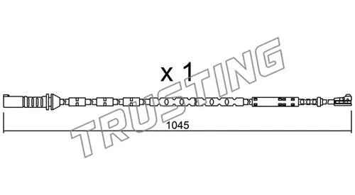 Warning Contact, brake pad wear (SU.279)