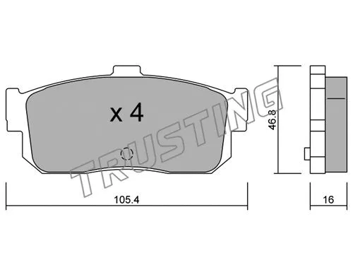 Brake Pad Set, disc brake (200.0)