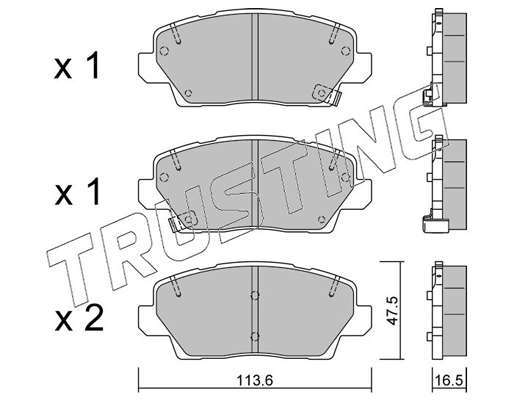 Brake Pad Set, disc brake (1302.0)