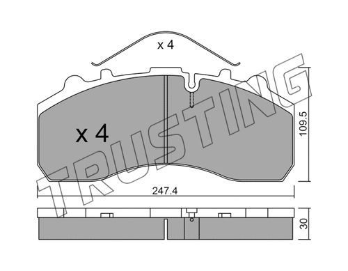 Brake Pad Set, disc brake (601.0)