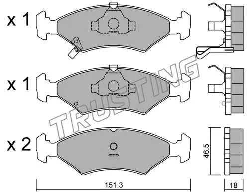 Brake Pad Set, disc brake (129.0)