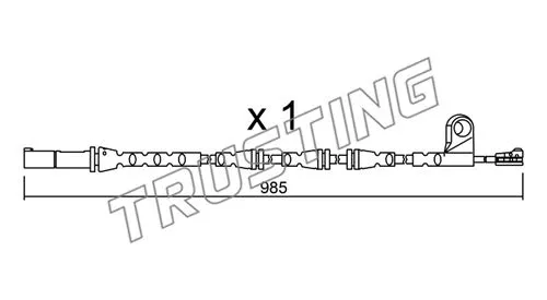 Warning Contact, brake pad wear (SU.309)