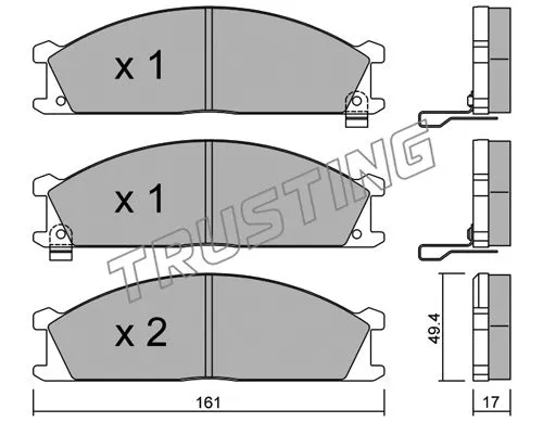 Brake Pad Set, disc brake (109.1)