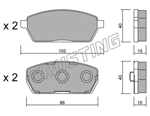 Brake Pad Set, disc brake (454.0)