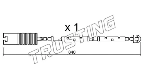 Warning Contact, brake pad wear (SU.123)