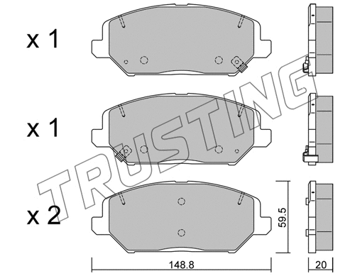 Brake Pad Set, disc brake (1163.0)