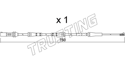 Warning Contact, brake pad wear (SU.377)
