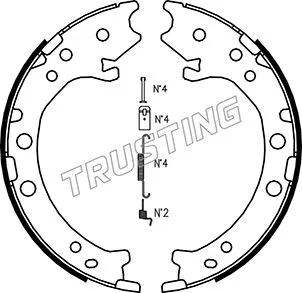 Brake Shoe Set, parking brake (044.026K)