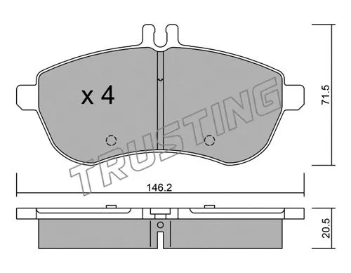 Brake Pad Set, disc brake (681.0)
