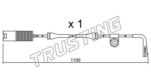 Warning Contact, brake pad wear (SU.148)