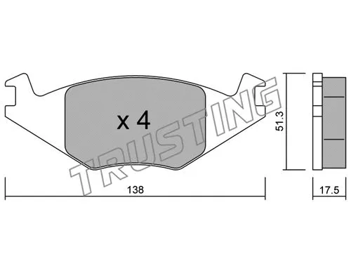 Brake Pad Set, disc brake (049.0)