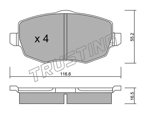 Brake Pad Set, disc brake (544.0)