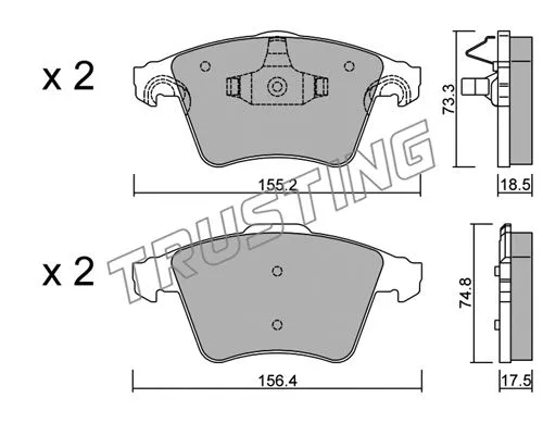 Brake Pad Set, disc brake (568.4)